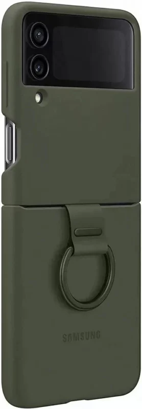 Silicone Cover Case with Ring Green Khaki