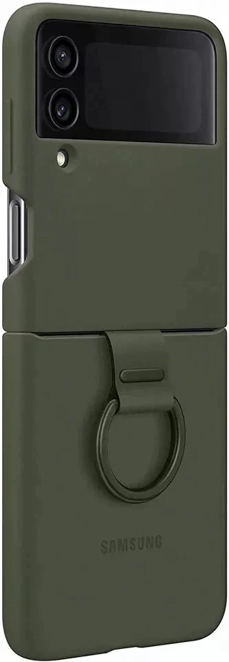 Silicone Cover Case with Ring Green Khaki