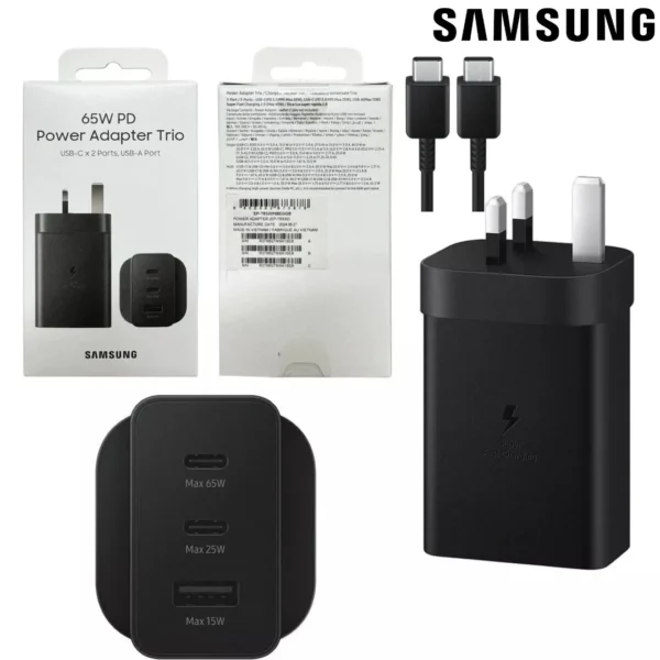 Super Fast Charger Plug Triple Port Trio