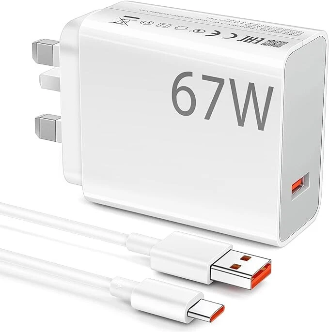 Fast Charging UK Plug Adapter / Turbo Cable
