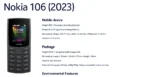 Nokia 106 2023 Dual Sim Mobile Phone